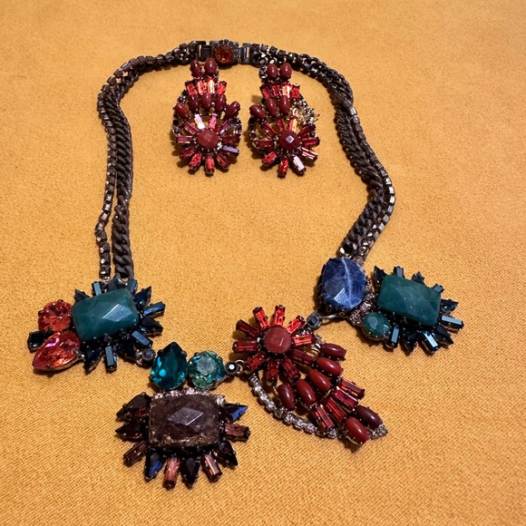 Rodrigo Otazu Rhinestone Necklace and Earring Set - Picture 2 of 9